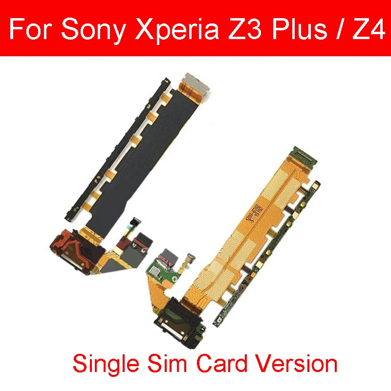 Power on off Flex Cable For Sony Xperia Z4 Z3+ Z3 Plus E6553 E6533 Volume USB charging port & camera switch button Flex Ribbon Sony phone repair parts