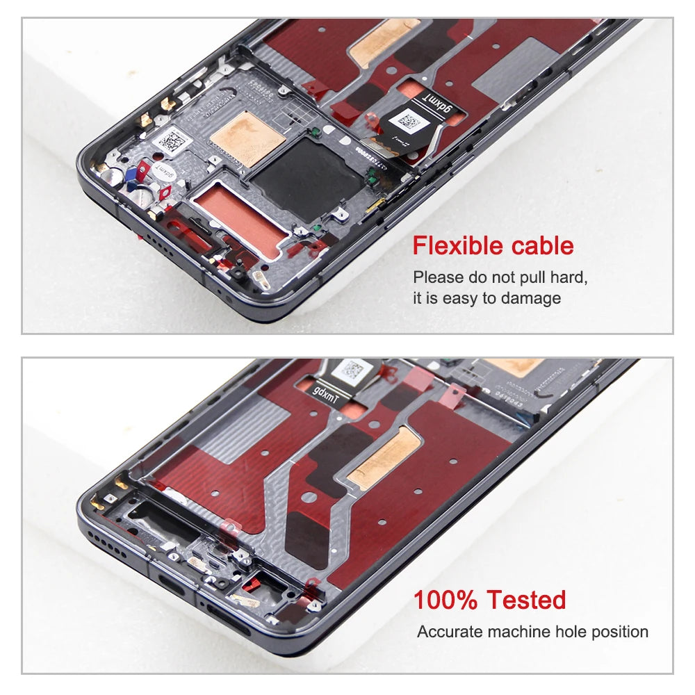 6.81''AMOLED For Honor Magic5 Pro PGT-AN10 LCD Display Touch Screen Digitizer Assembly For Honor Magic 5 Pro 5Pro PGT-N19 Frame Honor phone repair parts