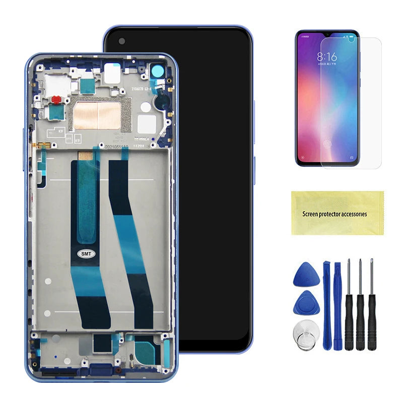 6.55" Screen for Mi 11 Lite NE Assembly for Xiaomi 11 Lite 5G NE 2109119DG 2107119DC Lcd Display Digital Touch Screen with Frame Xiaomi phone repair parts