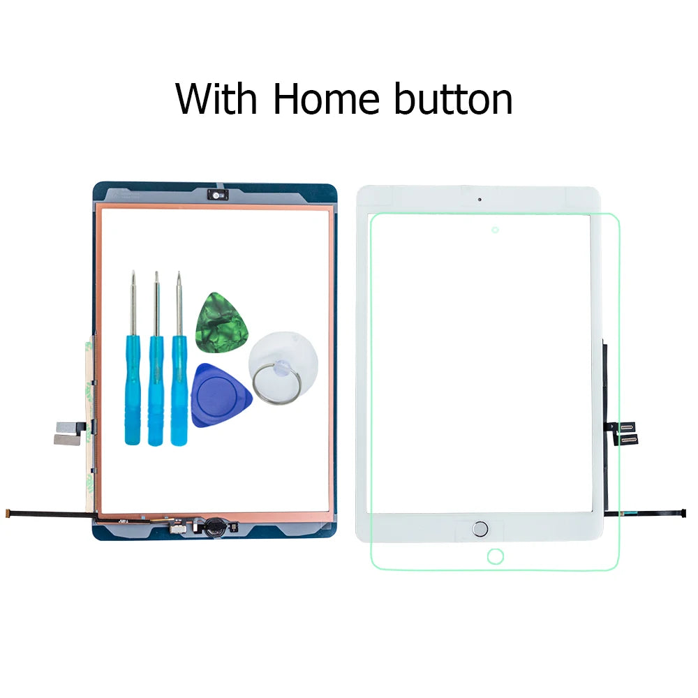 Touch Screen Digitizer Glass For iPad 7/8 2019/2020 A2197 A2198 A2200 A2270 A2428 With Home Button+Flex+Tools+tempered Glass iPad tablet repair parts