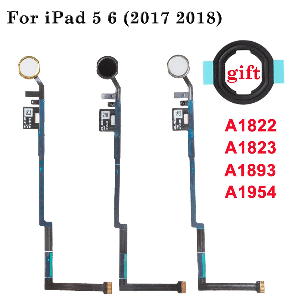 1set High Quality Home Button With Flex Cable Repair Part For iPad Air 1 5 6 7 8 9 2017 2018 2019 2020 2021 Home Button Key Flex iPad tablet repair parts