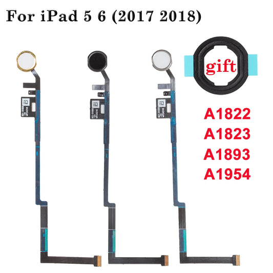 1set High Quality Home Button With Flex Cable Repair Part For iPad Air 1 5 6 7 8 9 2017 2018 2019 2020 2021 Home Button Key Flex iPad tablet repair parts