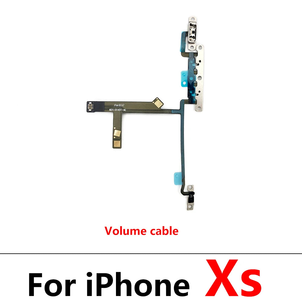 10Pcs/Lot, Power On Off Volume Side Button Key Flex Cable For IPhone 7 7G 8 8G Plus X XR XS Max Replacement Parts iPhone phone repair parts