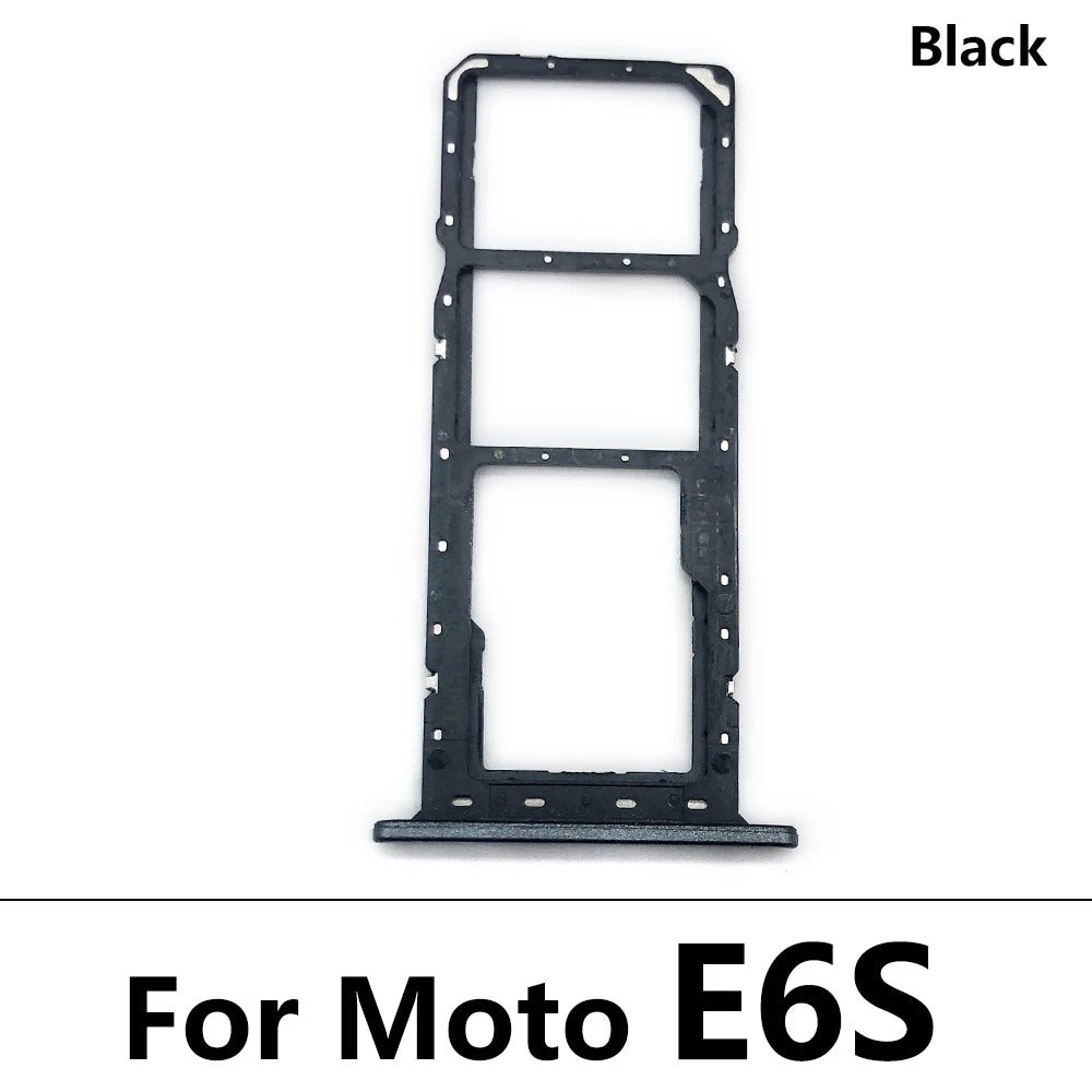 New SiM Tray For Moto E6 Play E6s E7 Plus E7i Power E20 E40 SIM Card Slot SD Card Tray Holder Adapter Motorola phone repair parts