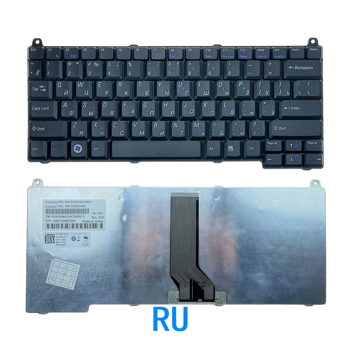 New US Russian Arab language  Keyboard For Dell Vostro 1310 1320 1510 1520 2510 series Replacement Keyboard PK1305E0640Dell laptop repair parts