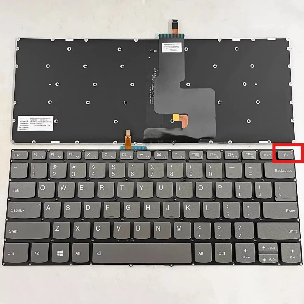 Upper case keyboard for Lenovo Xiaoxin 14 2019 Keyboard S340-14 S340-14IML topcase palmrest keyboard touchpad bottom cover Lenovo laptop repair parts