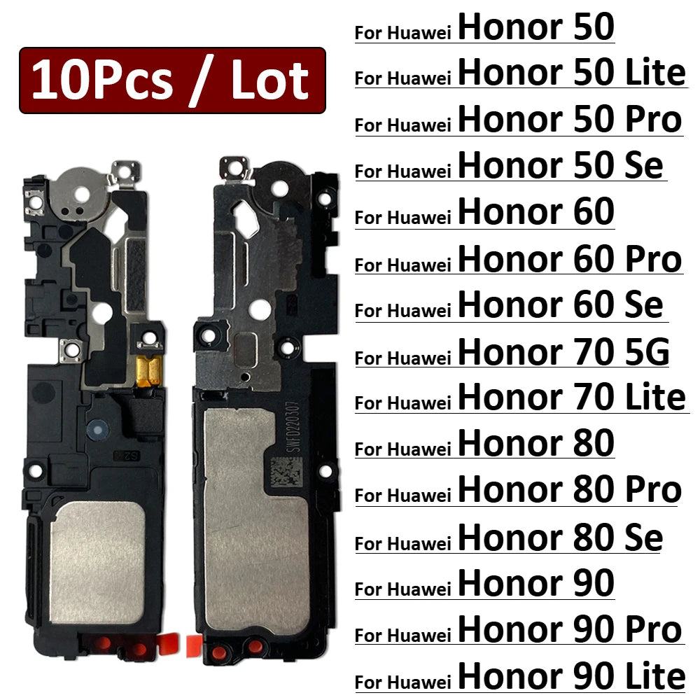 10Pcs, Loudspeaker bottom Loud Speaker Sound Buzzer Ringer Flex Cable For Huawei Honor 50 60 70 80 90 Pro Lite Se 5G Huawei phone repair parts