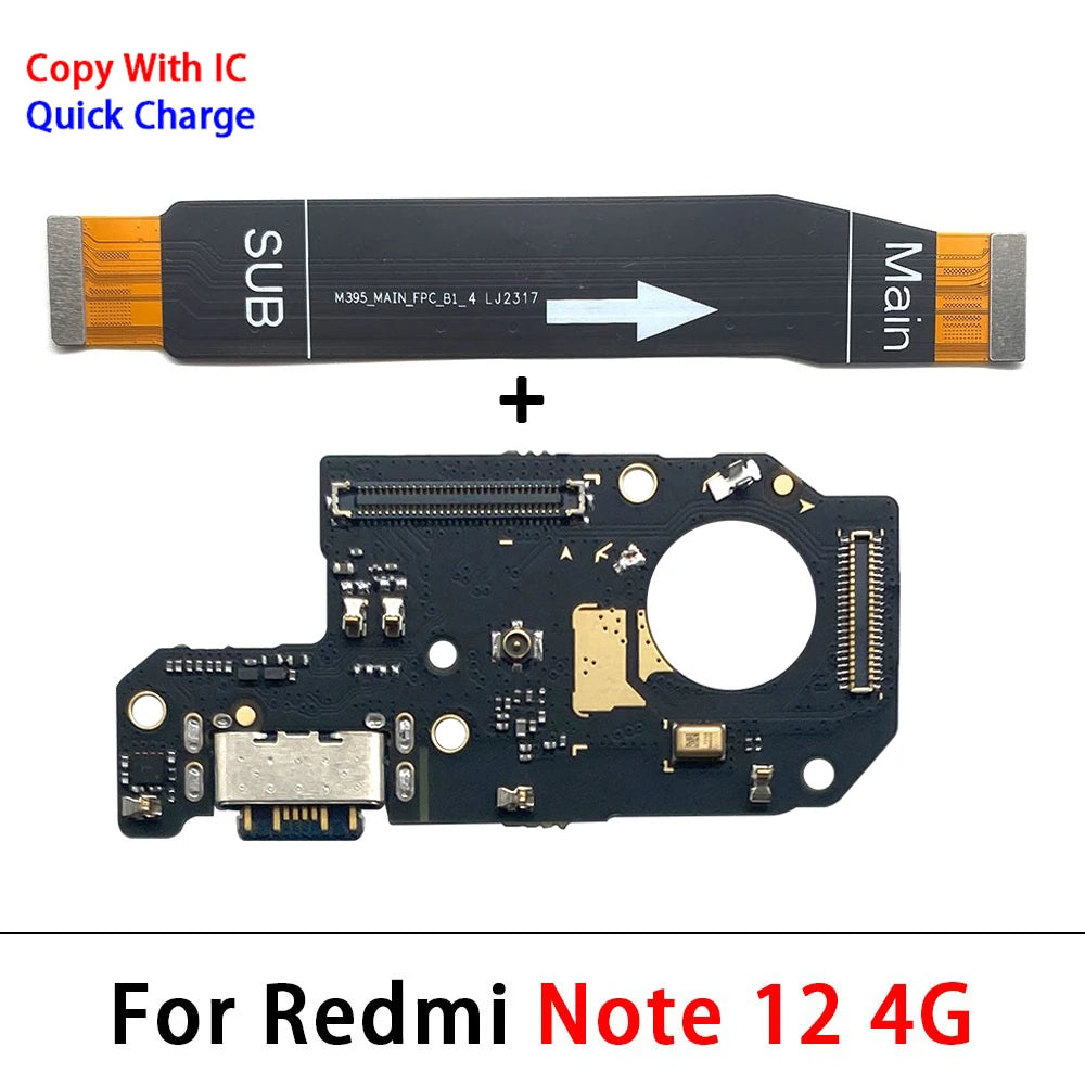 For Xiaomi Poco X5 X6 Pro Redmi Note 12 13 Pro Plus 4G 5G Dock Connector USB Charger Charging Port Flex Cable Board With Micro  Xiaomi  Xiao mi phone repair parts
