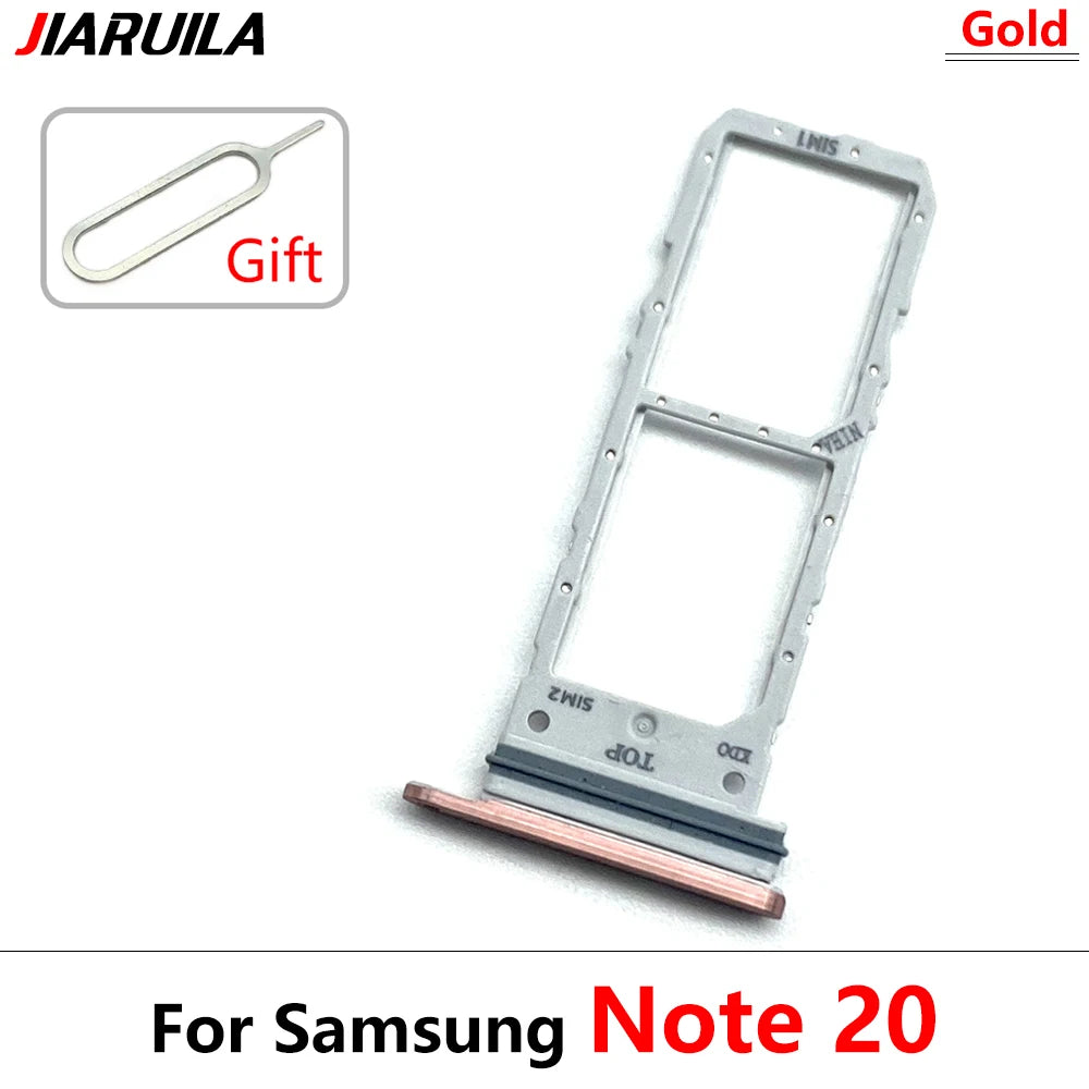 New Sim Card Tray Reader Socket Slot Holder For Samsung Note 10 Plus Lite / Note 20 Ultra Dual SIM Replacement Part Samsung phone repair parts