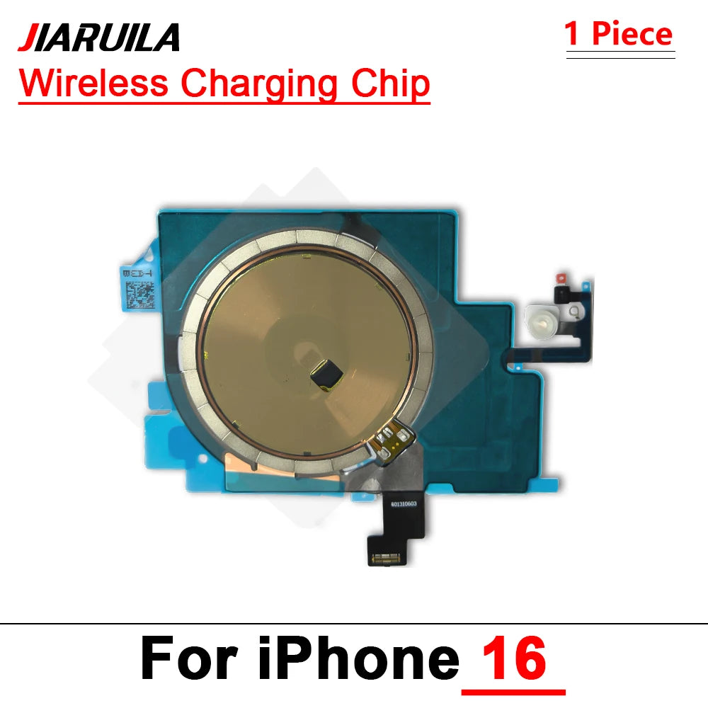 Wireless Charging Chip Coil For iPhone 16 15 14 13 12 11 Pro Max Plus Mini With Magnet Power Volume Button Flex Charger Panel iPhone phone repair parts