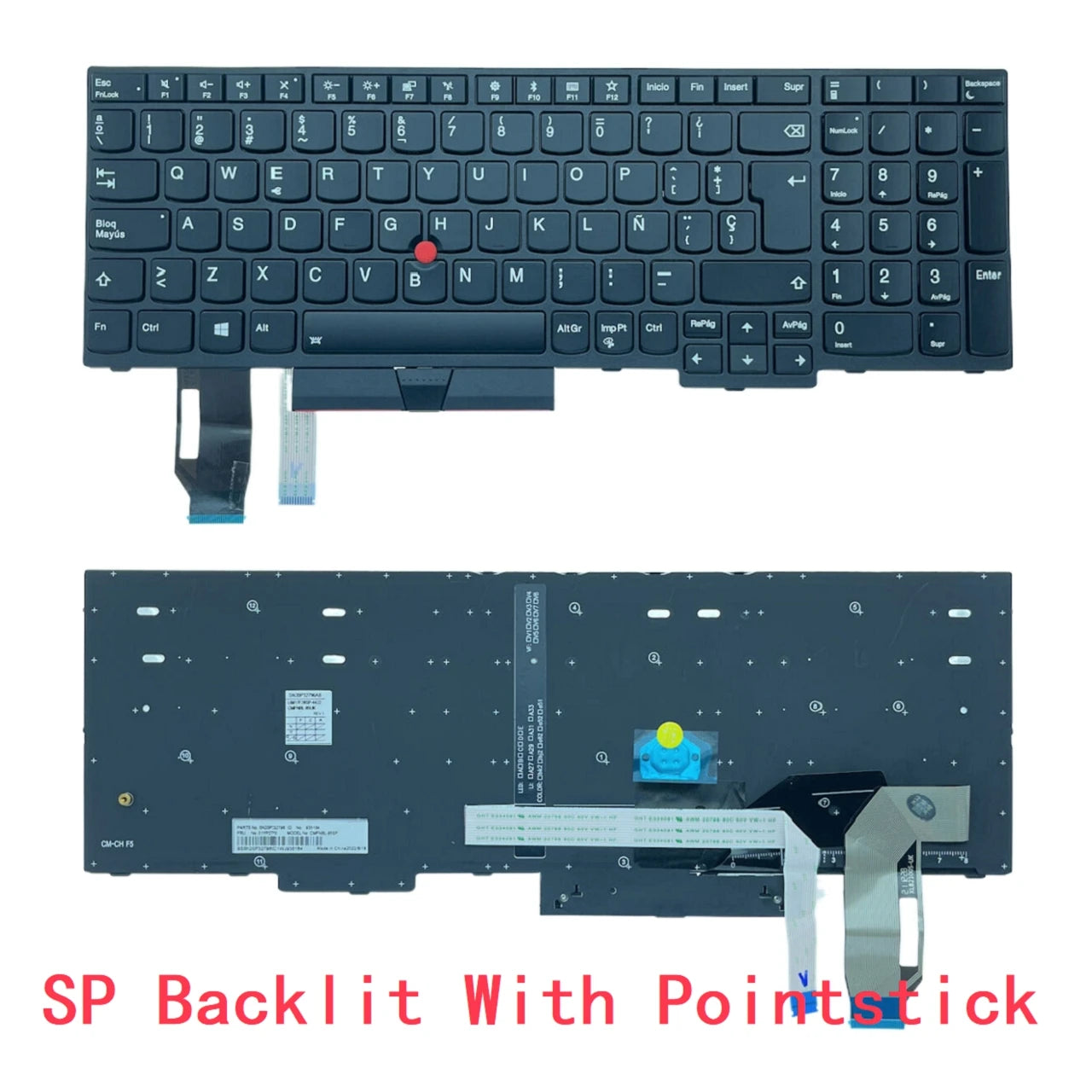 New US Russian Spanish Latin Arab Brazil Backlit Keyboard For Lenovo Thinkpad E580 E585 E590 E595 T590 L580 L590 P52 P72 P53 P73 Lenovo laptop repair parts