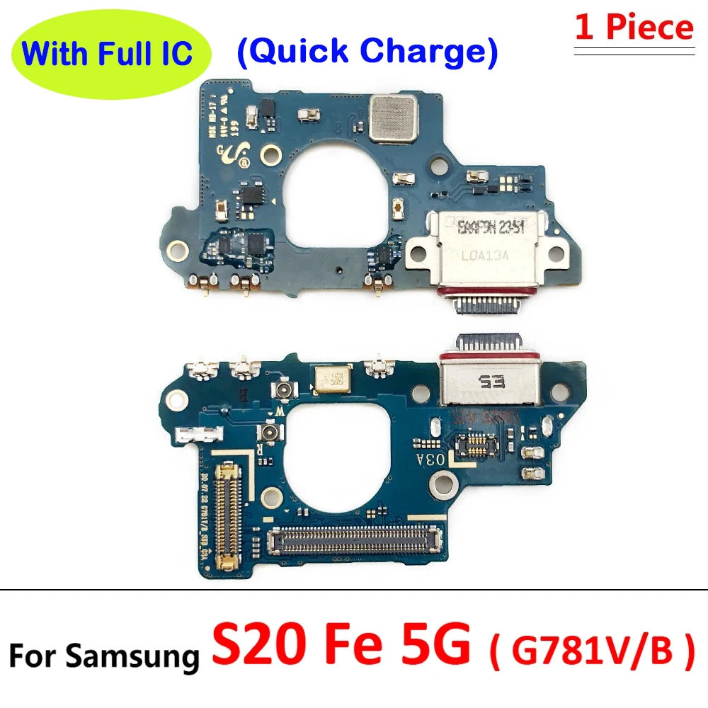 Dock Connector USB Charger Charging Board Port Microphone Flex Cable Board For Samsung S20 S21 Plus Ultra Fe 4G 5G G981B G986B Samsung phone repair parts
