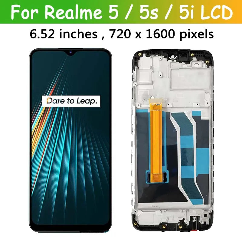 6.5"inch For Oppo Realme 5 5s 5i LCD RMX2030, X2032，X1925，X1911, X1919, X1927 Display Touch Screen Digitizer Assembly Part Oppo phone repair parts Realme phone repair parts