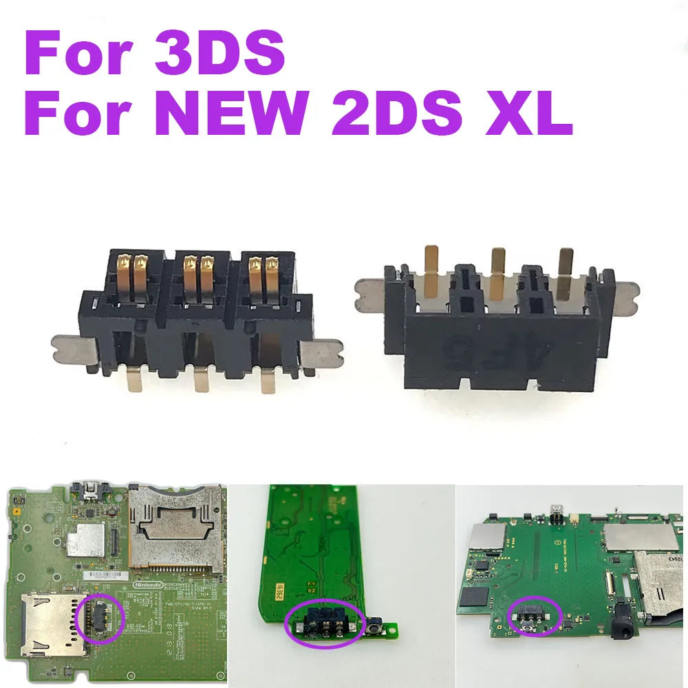 1-5Pcs Battery Terminl Connector Plugs For Nintendo 3DS NEW 2DS XL Replacement Battery Holder Game console repair parts