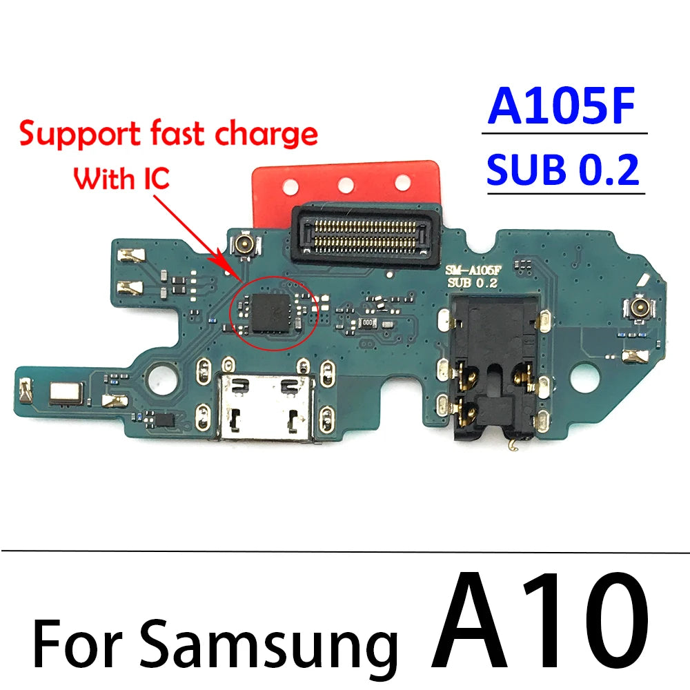 10Pcs, USB Charging Board Port Dock Connector Flex Cable For Samsung A10 A20 A30 A40 A50 A70 A01 A11 A21s A31 A51 A71 Samsung phone repair parts