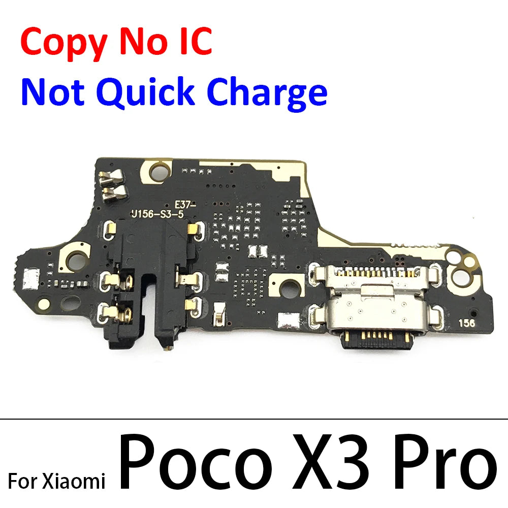 USB Port Charger Dock Connector Charging Board FLex Cable For Xiaomi Poco F1 F2 Pro F3 X3 X4 M3 M4 Pro 4G 5G Mic Microphone  Xiaomi  Xiao mi phone repair parts