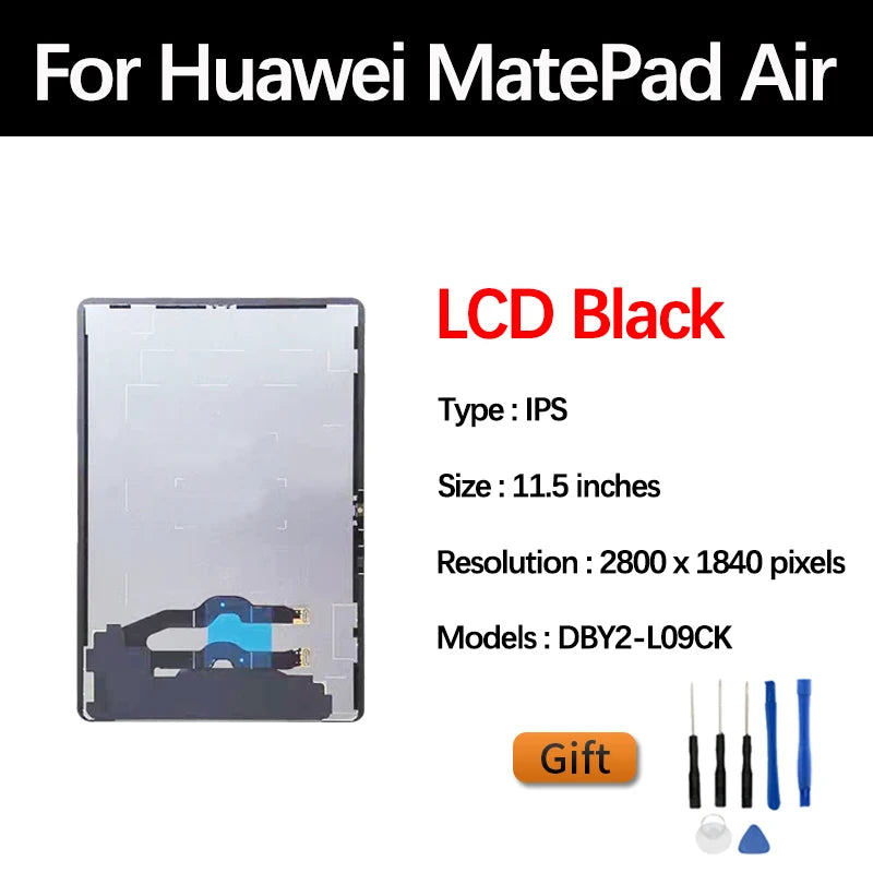 AAA+100% Tested 11.5" OEM For Huawei MatePad Air DBY2-L09CK LCD Display Touch Sensor Glass Screen Digitizer Assembly Replacement Tablet repair parts