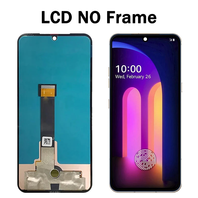 6.8"Super AMOLED For LG V60 ThinQ 5G LM-V600 A001LG LCD Display Touch Screen Digitizer For LG V60 LCD With Fingerprint LG phone repair parts