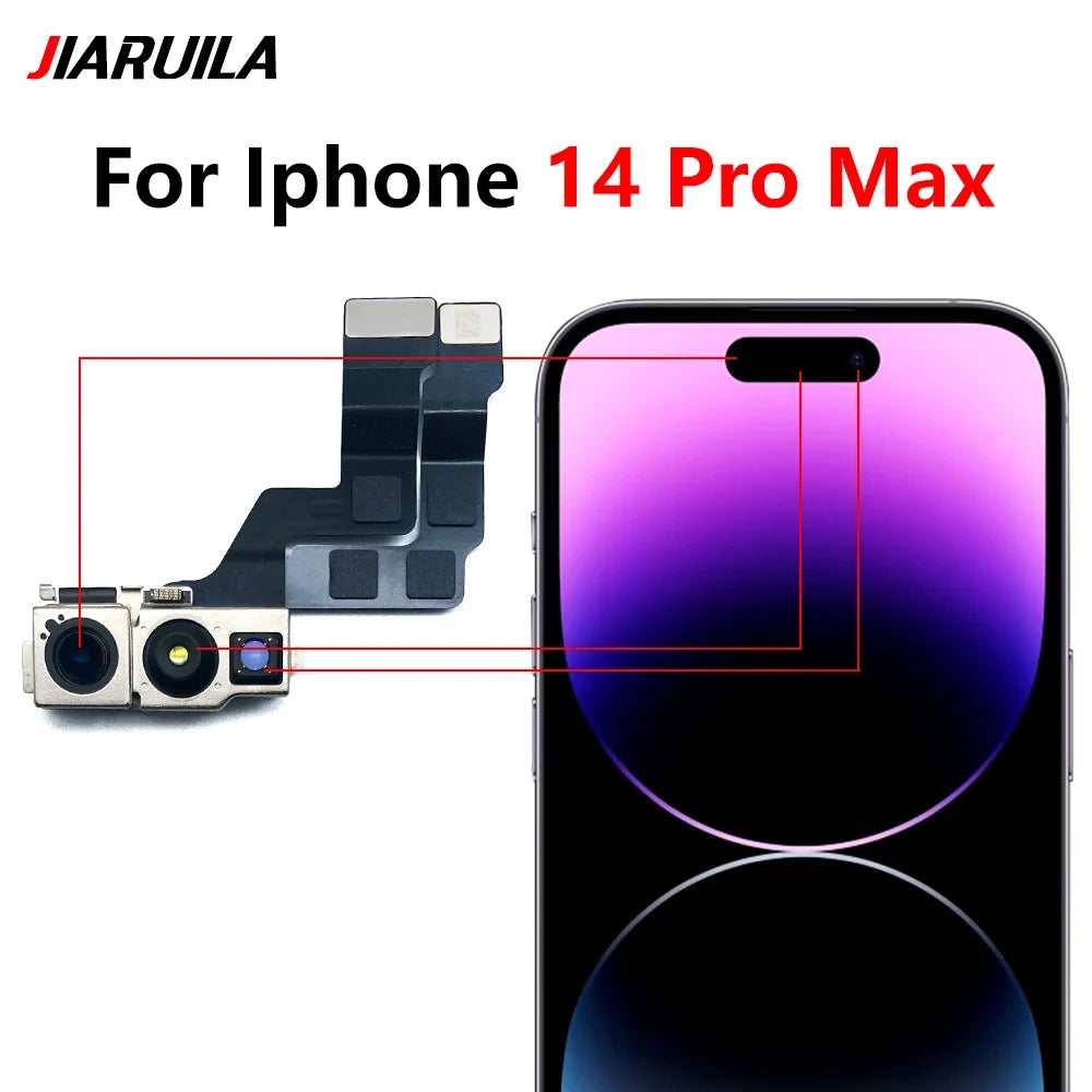 New Front Camera For IPhone 11 12 13 14 15 Pro Max Plus Mini Front Camera Flex Cable iPhone phone repair parts