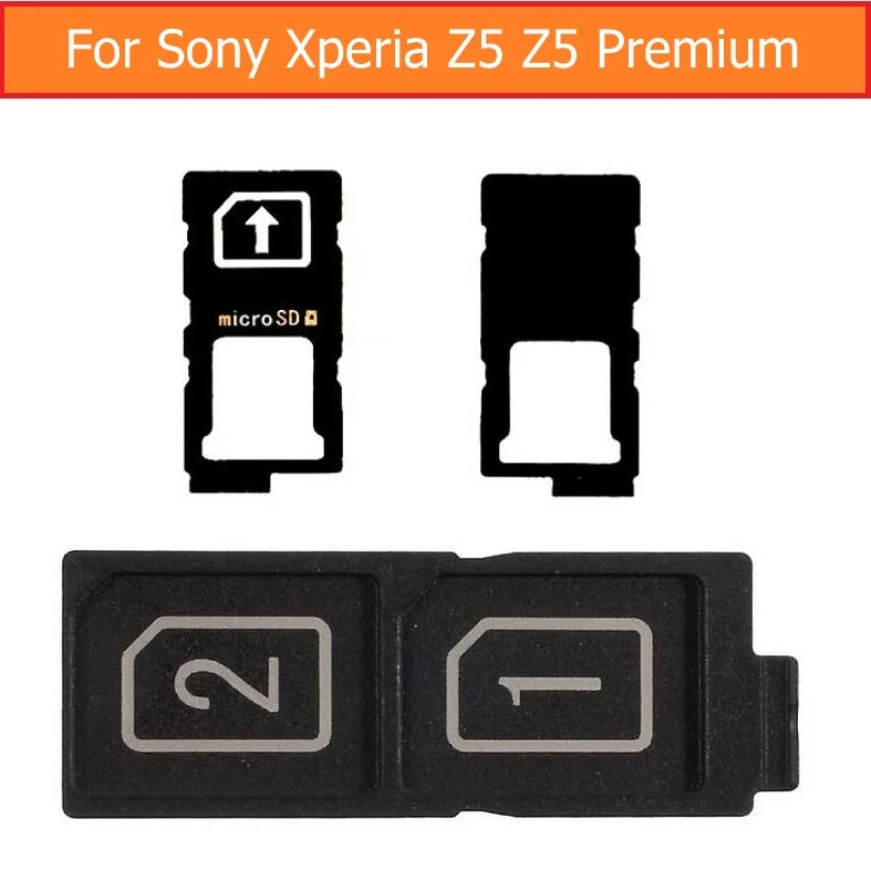 100% Genuine single&Daul Sim Card Slot Tray for Sony xperia Z5 Sim Card Holder for Sony Xperia Z5 premium E6853 Sim card adapter Sony phone repair parts