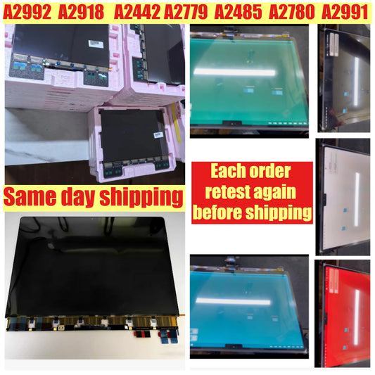 LCD glass display screen panel for Macbook Pro A2992 A2918 A2442 A2779 A2485 A2780  A2991 14" 16" inch laptop lcd screen
