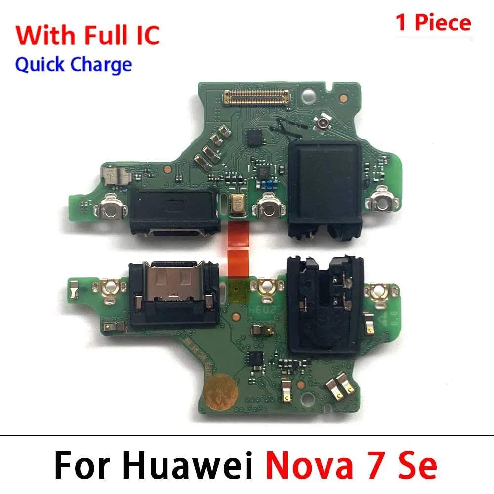 New For Huawei Nova 5 5T 7 7i 8 8i 9 10 Pro SE 5G USB Charger Dock Connector Charging Port Microphone Flex Cable Huawei phone repair parts