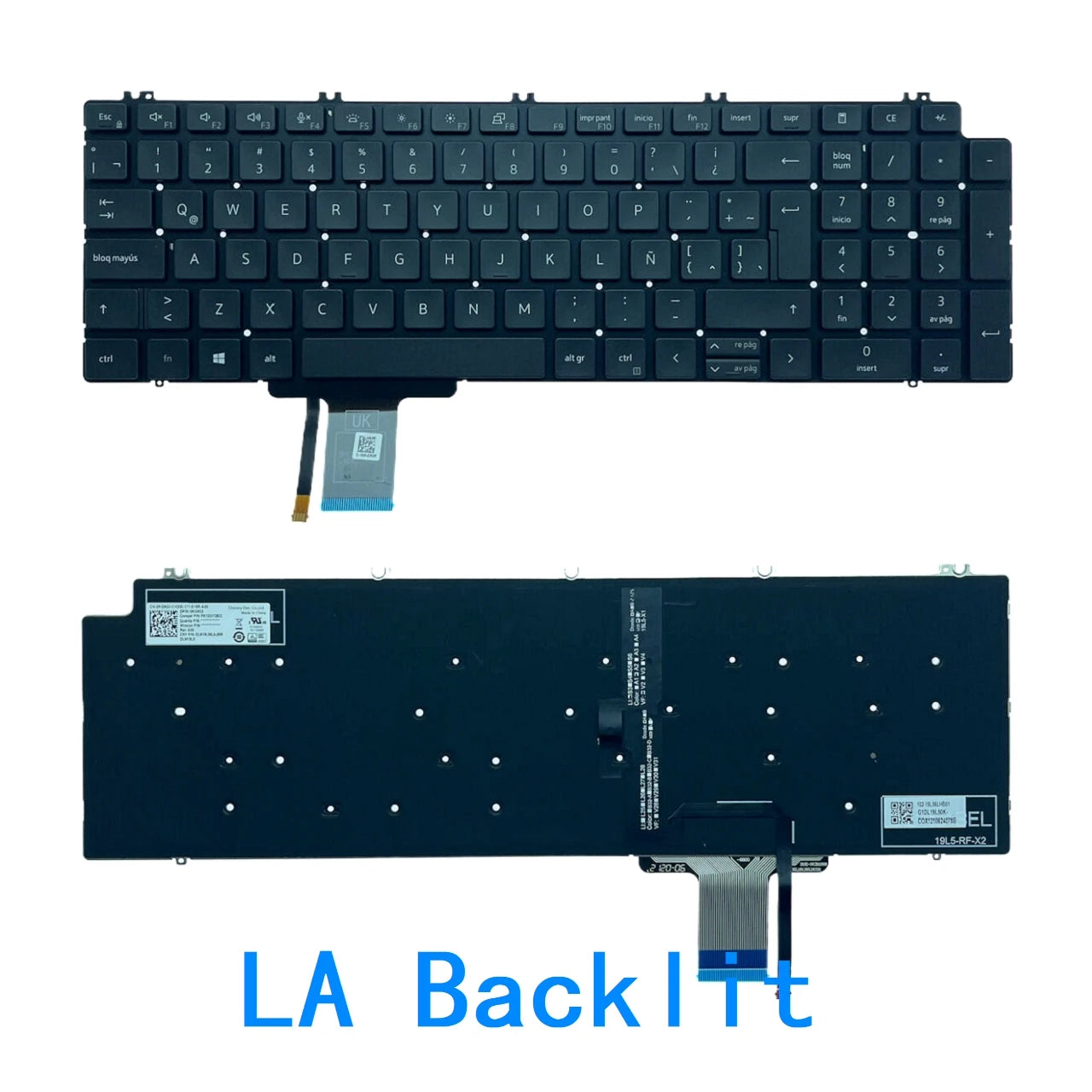 New US Russian Latin Language  Backlit Keyboard For Dell Dell Precision 7550 7750 0713DMDell laptop repair parts