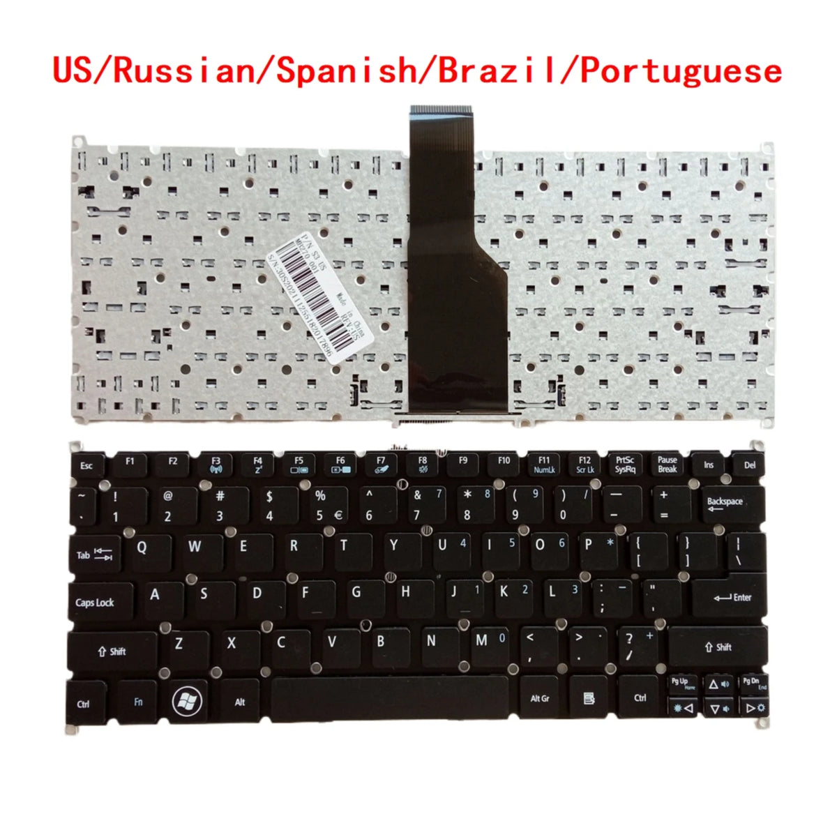 US RU SP BR PT Keyboard For Acer Aspire one 725 726 756 S3 MS2346 S3-371 S3-391 S3-951 S5 S5-391 V5-121 V5-131 V5-171 Acer laptop repair parts