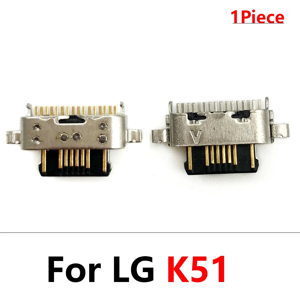 100Pcs USB Charging Port Connector Charge Jack Socket Plug Dock For LG K9 K11 K41s K51 K51s K52 K42 K50 K50s K50 K10 K12 Plus LG phone repair parts