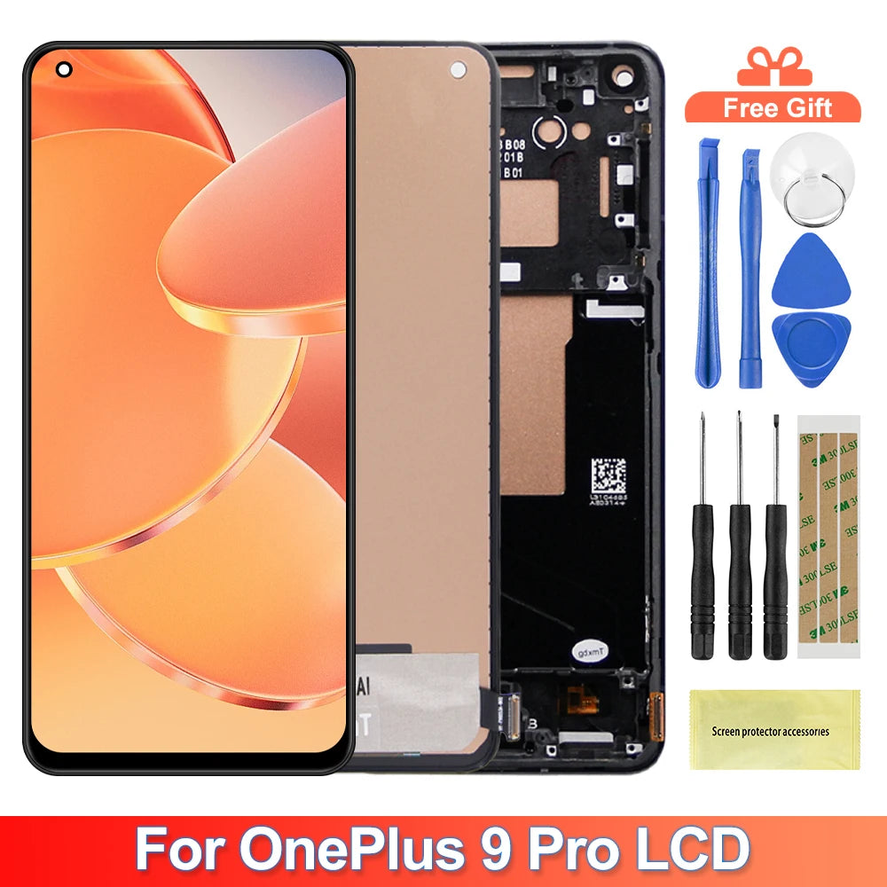 For OnePlus 9 Pro 1+9Pro LE2121 LE2125 LE2123 LE2120 LCD Touch Screen Display Digitizer Assembly Replacement 100% Tested Oneplus phone repair parts