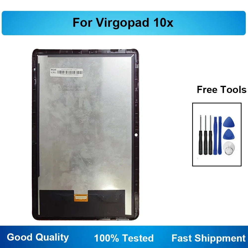 10.1 inch For Virgopad 10x  LCD Display Touch Screen Digitizer Assembly Frame Tablet repair parts