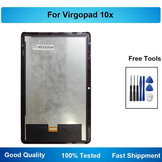 10.1 inch For Virgopad 10x  LCD Display Touch Screen Digitizer Assembly Frame Tablet repair parts
