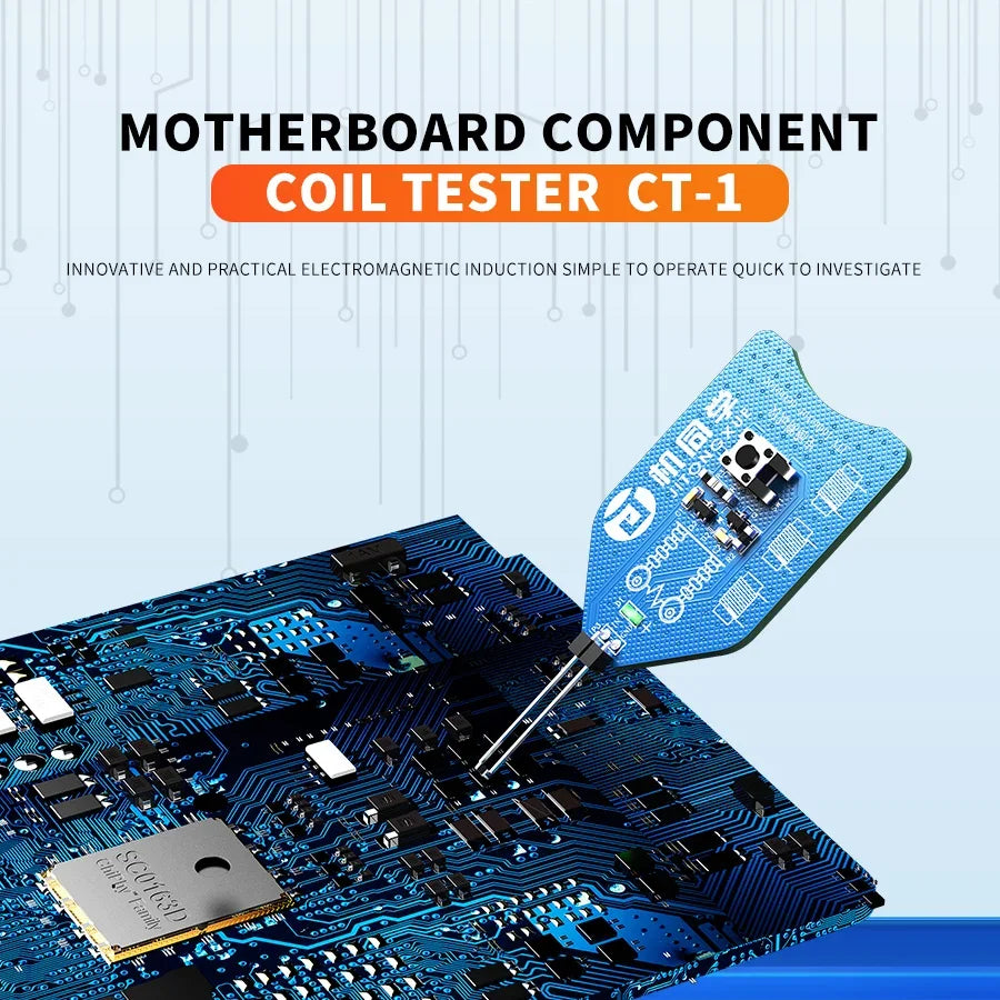 JTX Coil Tester CT-1 Motherboard for PC Repair Electromagnetic Induction Quick Fault Check Coil Tester Inductor Detector Tools Professional Repair Tools