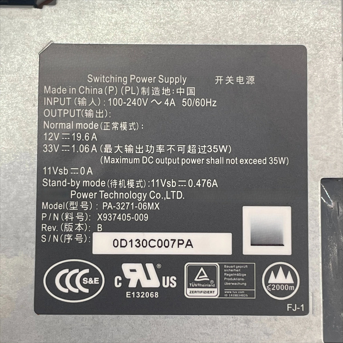 PA-3271-06MX For Switching Power Supply board 12V 19.6A X937405-008 28" Surface Studio i5  X937405-009 iMac repair parts
