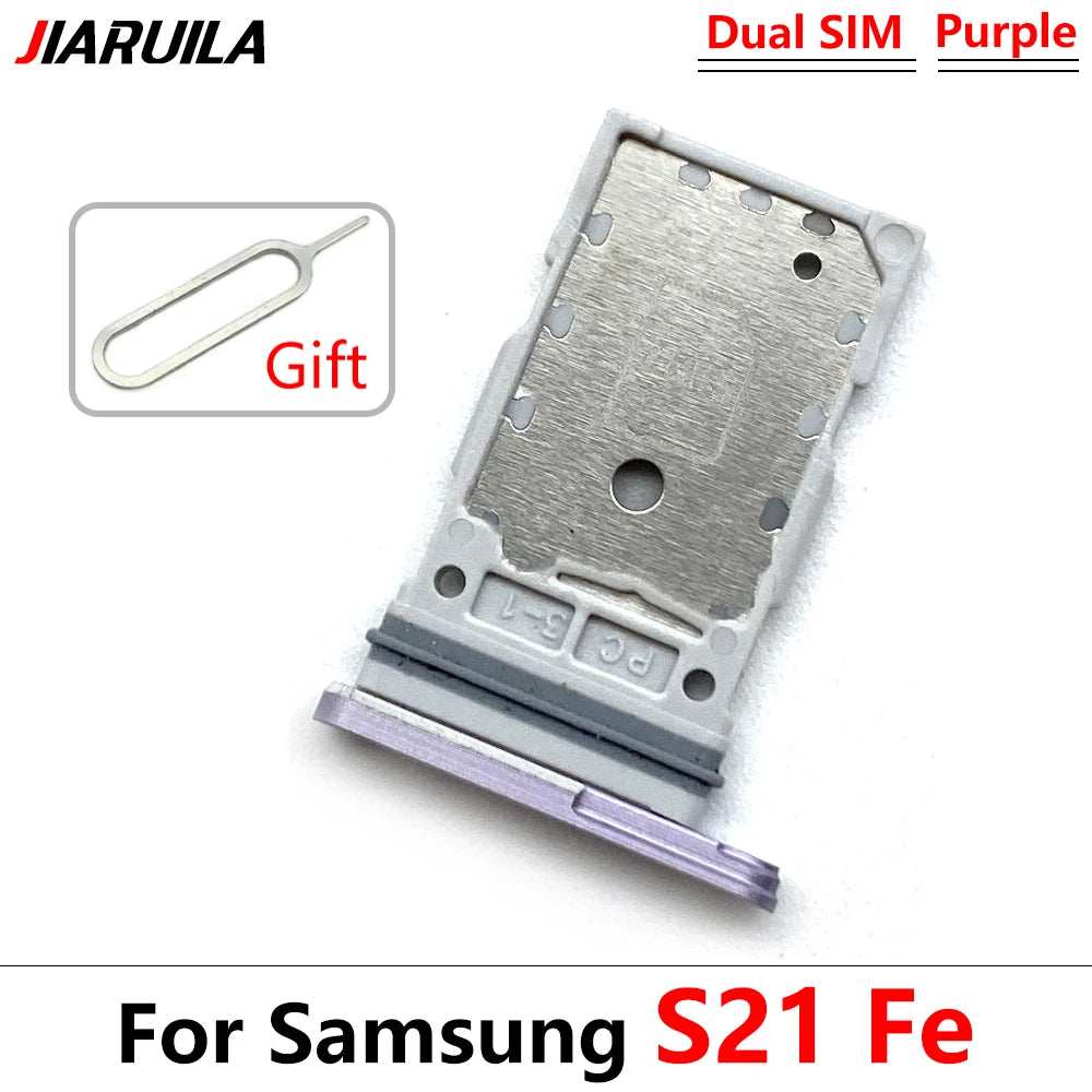 New For Samsung S21 S20 Plus Ultra Fe Dual SIM Card Slot SD Card Tray Holder Adapter Replacement Spare Parts Samsung phone repair parts