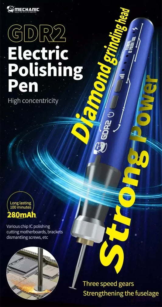 MECHANIC GDR2 Electric Polishing Pen for Mobile Phone Repair Motherboard PCB IC CPU Cutting Engraving Polisher Tool Professional Repair Tools