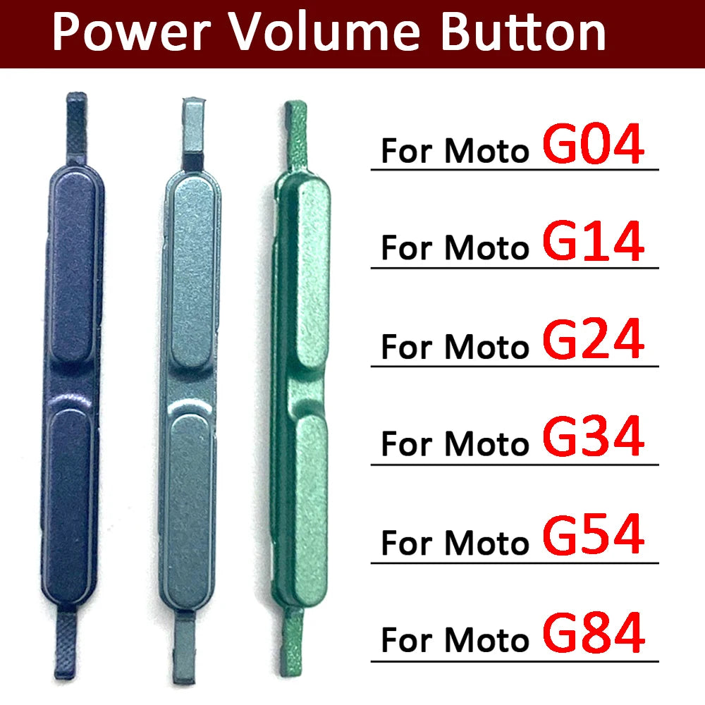 Side Key Power and Volume Button Key For Motorola Moto G04 G14 G24 G34 G54 G84 Replacement Parts Motorola phone repair parts