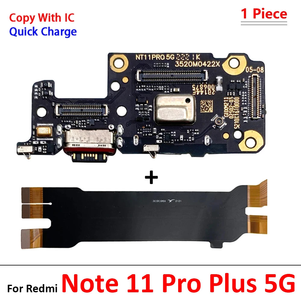 For Xiaomi Redmi Note 7 8 8T 9 9s 10 10s 11 12 Pro Plus 4G 5G USB Charger Charging Dock Port Connector Main Mainboard Flex Cable  Xiaomi  Xiao mi phone repair parts