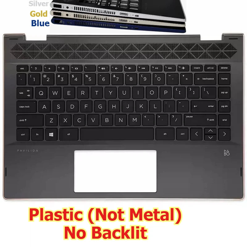 Cover case for HP Pavilion X360 14-CD TPN-W131 keyboard L22239-001 L22250-001 L22210-001 L22291-001 blue gold silver grey case