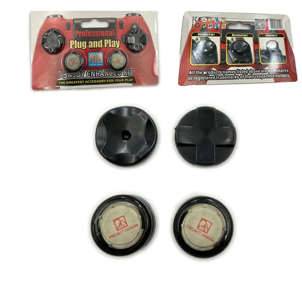For PS4 Controller Extension Accessories Kit Thumb Caps D-Pad & ABXY Ehanced Button Game console repair parts