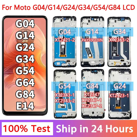 OEM LCD For Motorola Moto G04 G14 G24 G34 G54 G84 X XT2421-2 XT2423-1 XT2363-2 XT2343-1 XT2347 PAYF0010IN Display Touch Screen Motorola phone repair parts