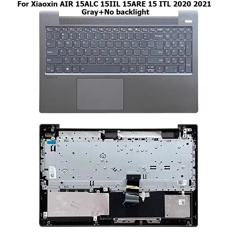 Upper case keyboard for Lenovo Xiaoxin 15ALC 15IIL 2020 Air 15ARE 15ITL 2021 topcase palmrest C shell keyboard cover touchpad Lenovo laptop repair parts