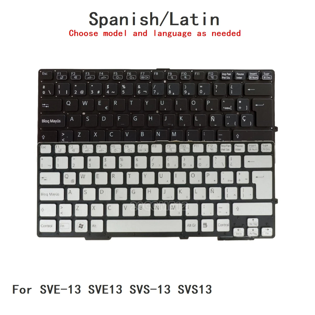 New Spanish Latin Language  Backlit Keyboard For Sony SVE-13 SVE13 SVS-13 SVS13 Notebook PC Replacement Keyboard SONY laptop repair parts