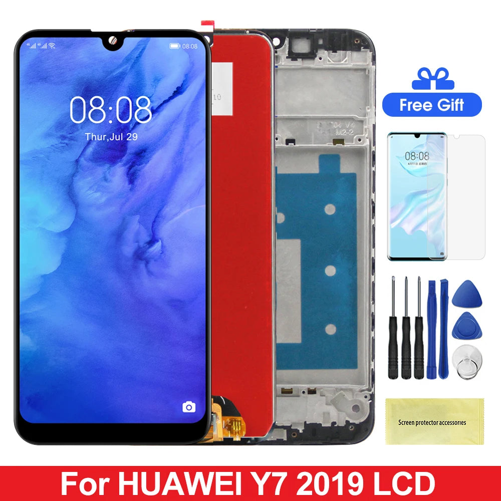 6.26'' For Huawei Y7 2019 LCD Display Touch Screen for Huawei Y7Prime 2019 DUB-LX1 DUB-LX3 With Frame Replacement Parts HUAWEI phone repair parts