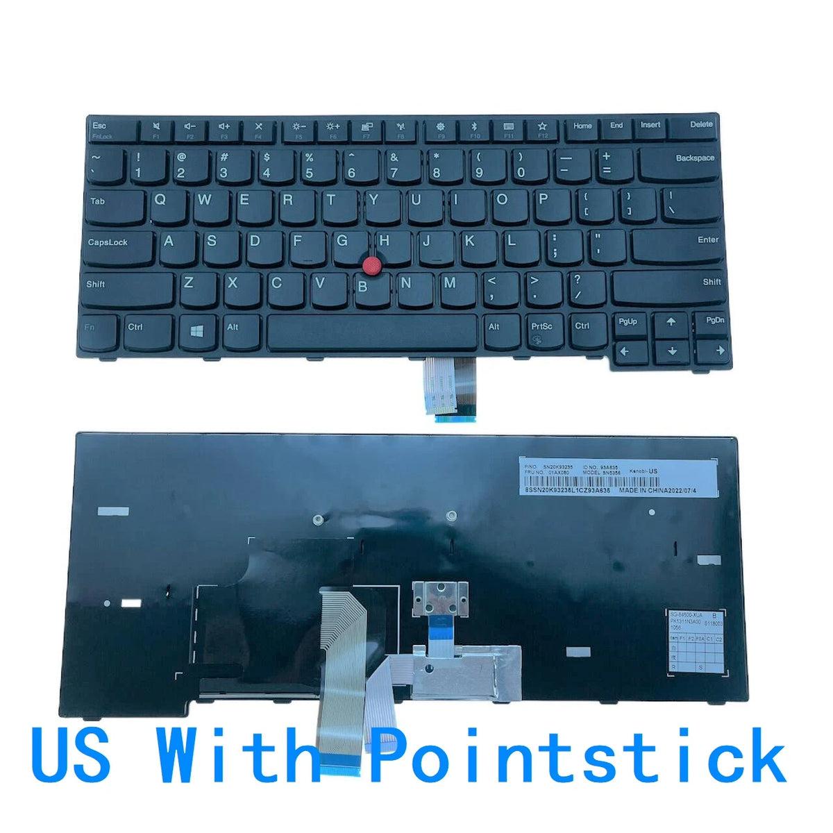 New US Spanish Arab Laptop Keyboard For Lenovo Thinkpad E470 E470C E475 Notebook PC Replacement 01AX080 Lenovo laptop repair parts