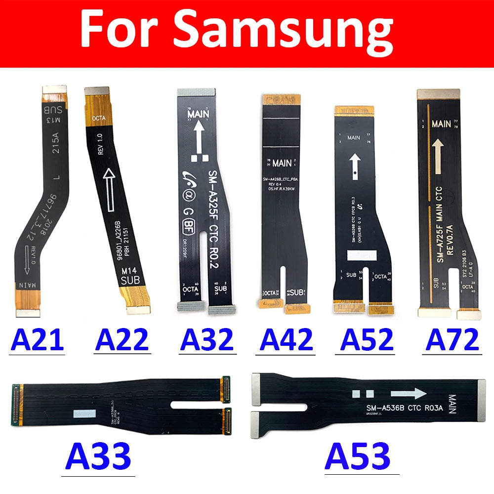Main Board Motherboard Connector Flex Cable For Samsung A22 A32 A52 A72 A33 A53 A73 A24 A34 A54 A15 A25 A35 A55 A16 A53 4G 5G Samsung phone repair parts