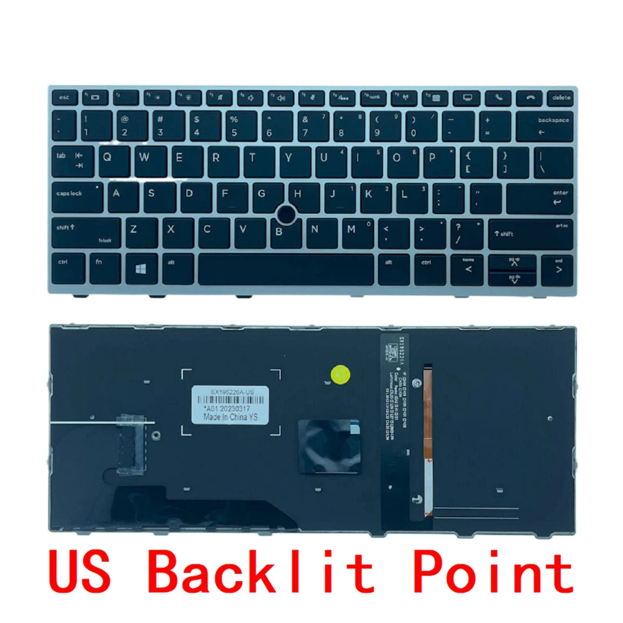 New US Russian Spanish Laptop Backlit Keyboard For HP Elitebook 730 G5 / 735 G5 / 830 G5 / 836 G5 Notebook PC Replacement  HP laptop repair parts
