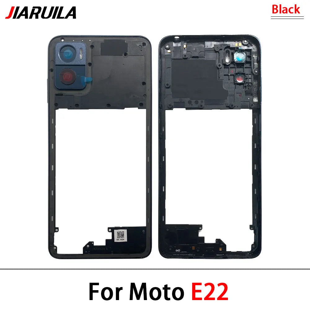 New Middle Frame Cover For Motorola For Motorola Moto E22 E32 E13 E22i Edge 20 Lite Middle Housing with Lens Frame Parts Motorola phone repair parts