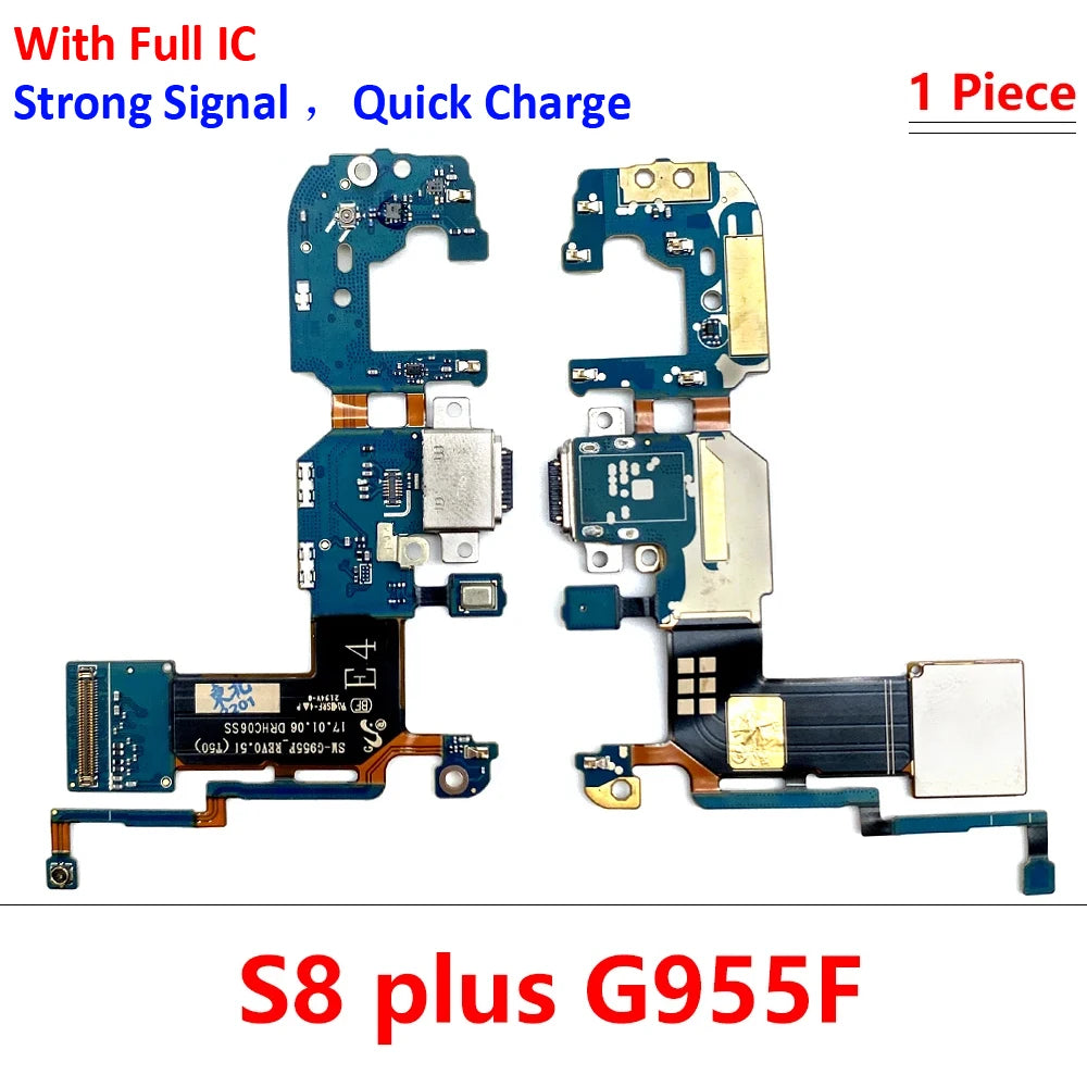 For Samsung S8 S9 Plus S10 Lite 5G G950F G955F G965F USB Charging Dock Connector Flex Cable Microphone Board Samsung phone repair parts