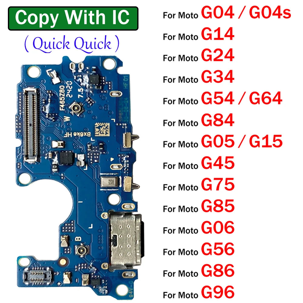 USB Charger Charging Board Port Connector Flex Cable For Moto G04 G14 G24 G54 G64 G84 G34 G45 G05 G15 G75 G85 G06 G56 G86 Power Motorola phone repair parts
